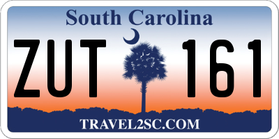 SC license plate ZUT161