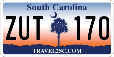 SC license plate ZUT170
