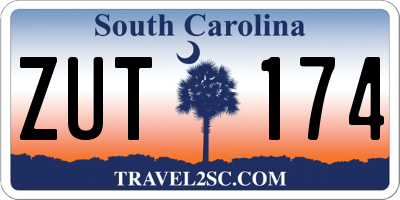 SC license plate ZUT174