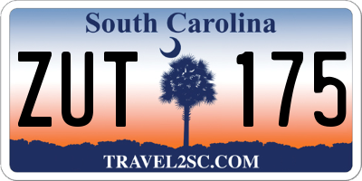 SC license plate ZUT175