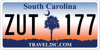 SC license plate ZUT177