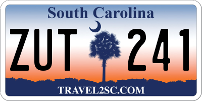 SC license plate ZUT241