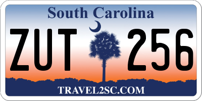 SC license plate ZUT256