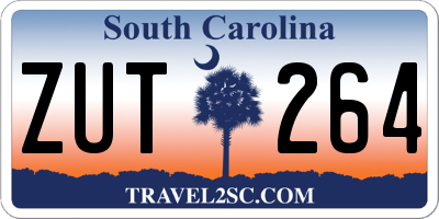 SC license plate ZUT264
