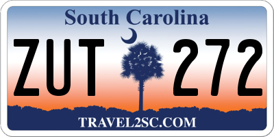 SC license plate ZUT272