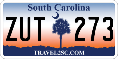 SC license plate ZUT273