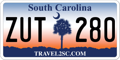 SC license plate ZUT280