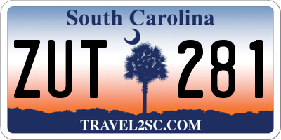 SC license plate ZUT281