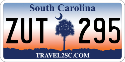 SC license plate ZUT295