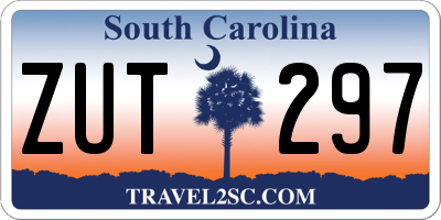 SC license plate ZUT297