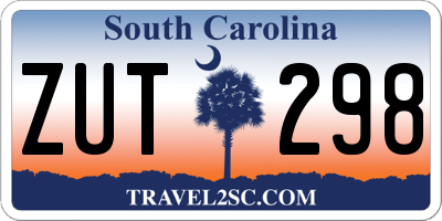 SC license plate ZUT298