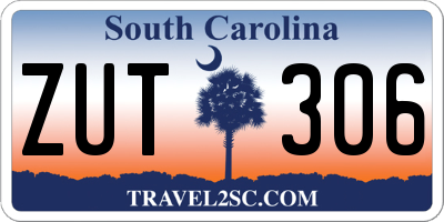 SC license plate ZUT306