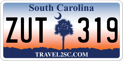 SC license plate ZUT319