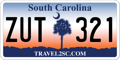 SC license plate ZUT321