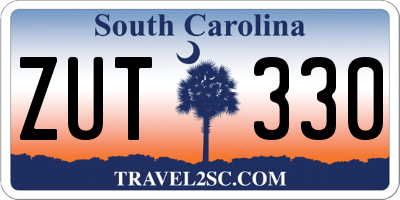 SC license plate ZUT330