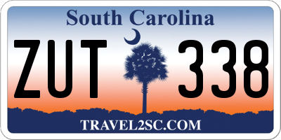 SC license plate ZUT338