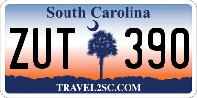 SC license plate ZUT390