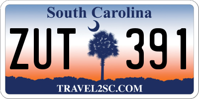 SC license plate ZUT391