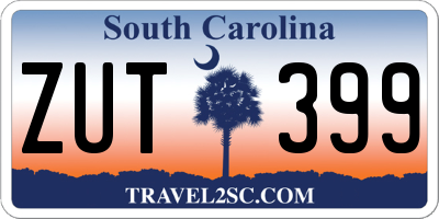 SC license plate ZUT399