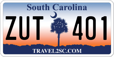 SC license plate ZUT401