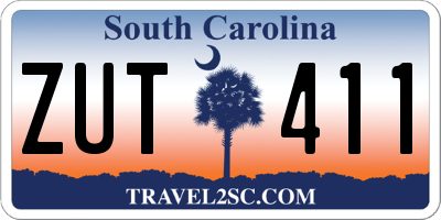 SC license plate ZUT411