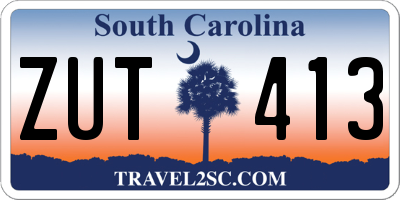 SC license plate ZUT413