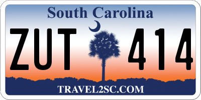 SC license plate ZUT414