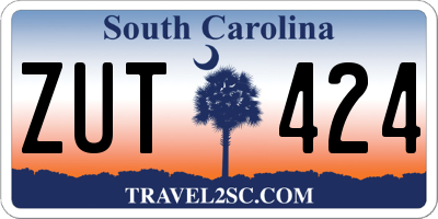 SC license plate ZUT424