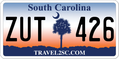 SC license plate ZUT426