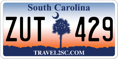 SC license plate ZUT429