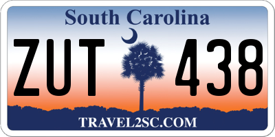 SC license plate ZUT438