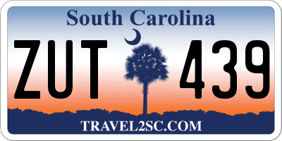 SC license plate ZUT439