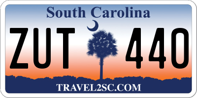 SC license plate ZUT440