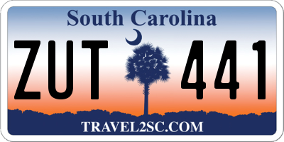 SC license plate ZUT441