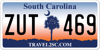 SC license plate ZUT469