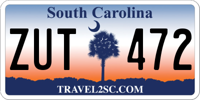 SC license plate ZUT472