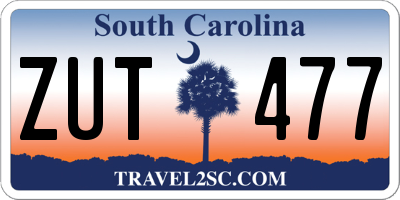 SC license plate ZUT477