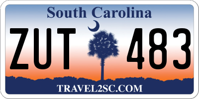 SC license plate ZUT483