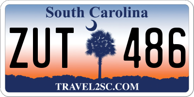 SC license plate ZUT486