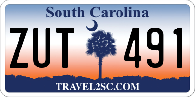 SC license plate ZUT491