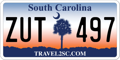 SC license plate ZUT497