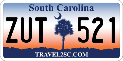 SC license plate ZUT521