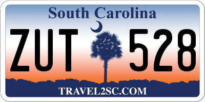 SC license plate ZUT528