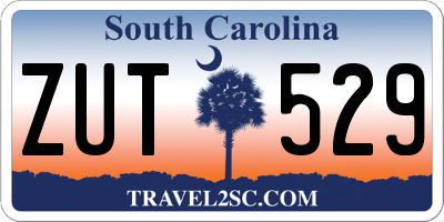 SC license plate ZUT529