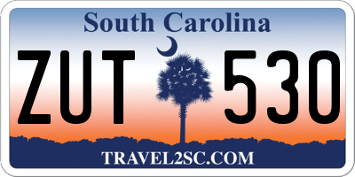 SC license plate ZUT530