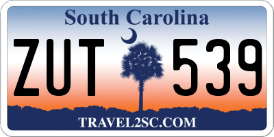 SC license plate ZUT539