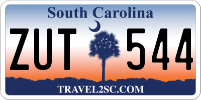 SC license plate ZUT544
