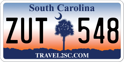 SC license plate ZUT548