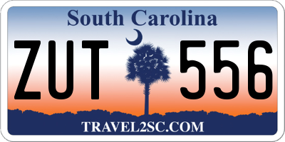 SC license plate ZUT556