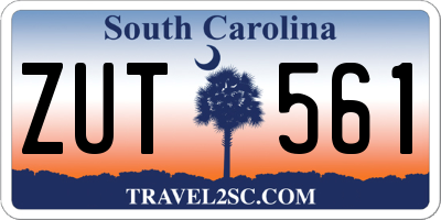 SC license plate ZUT561